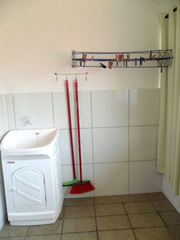 Área de serviço com tanque